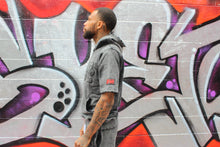 Load image into Gallery viewer, Black Acid Wash Short Sleeve Hoodie/Short Set.
